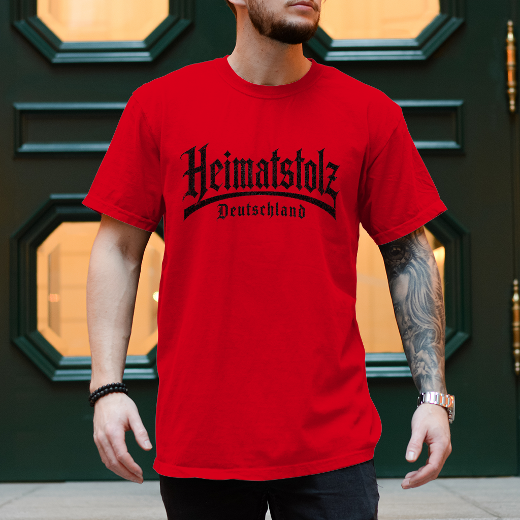 Herren T-Shirt Heimatstolz Deutschland schwarz