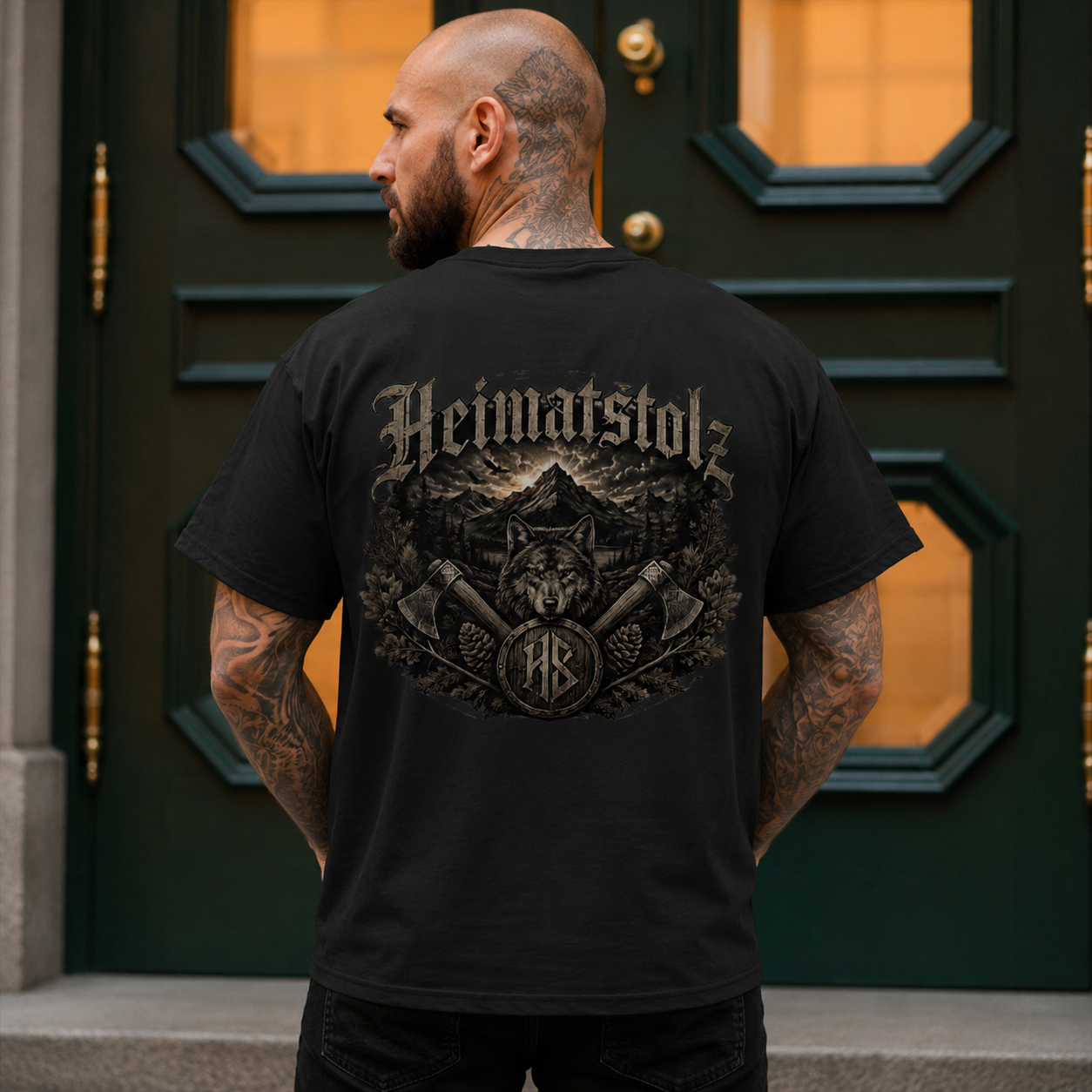 Herren T-Shirt HS Logo und Rückenmotiv