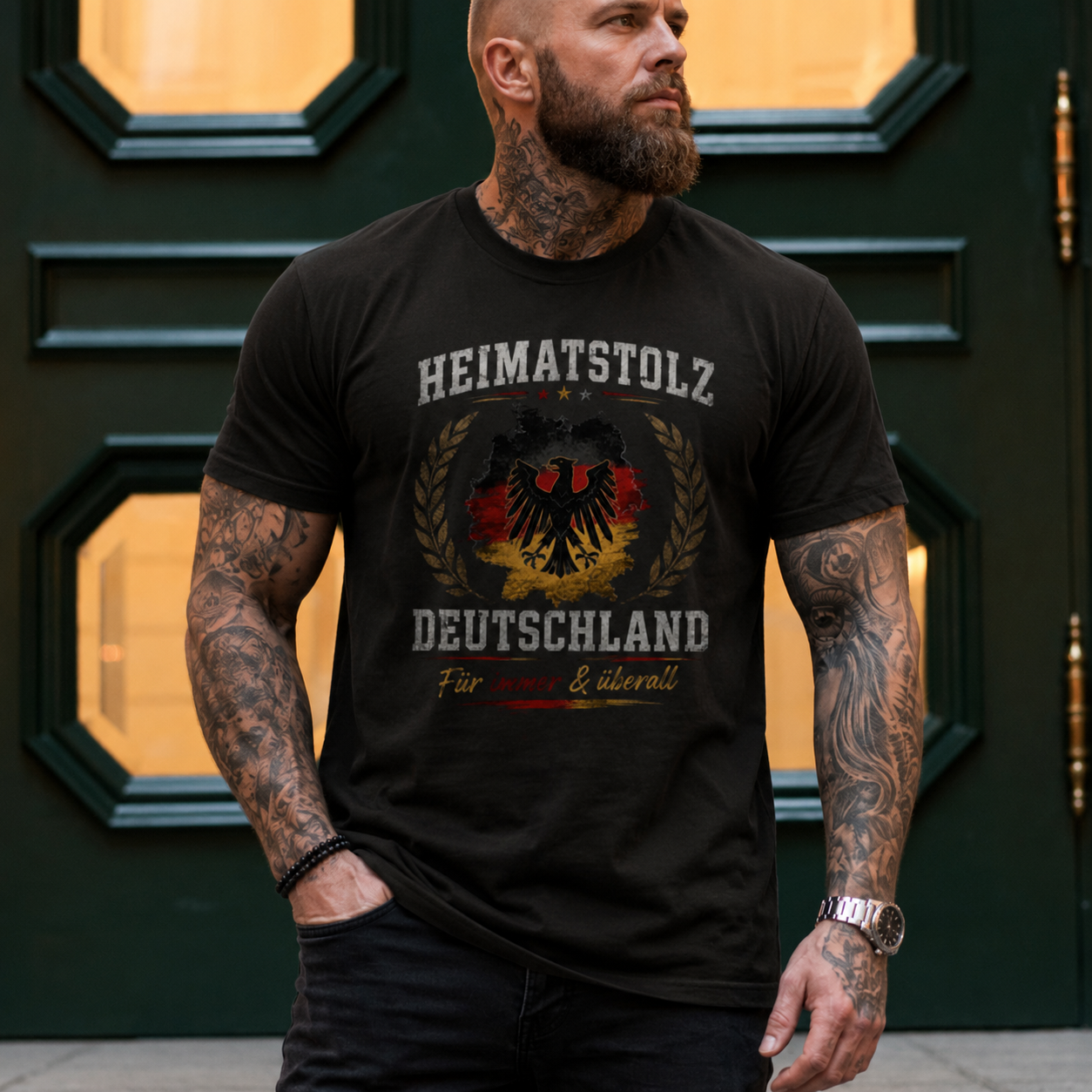 Herren T-Shirt Heimatstolz und patriotische Eleganz