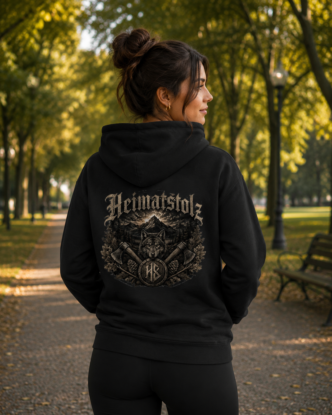 Damen Hoodie HS Logo und Rückenmotiv
