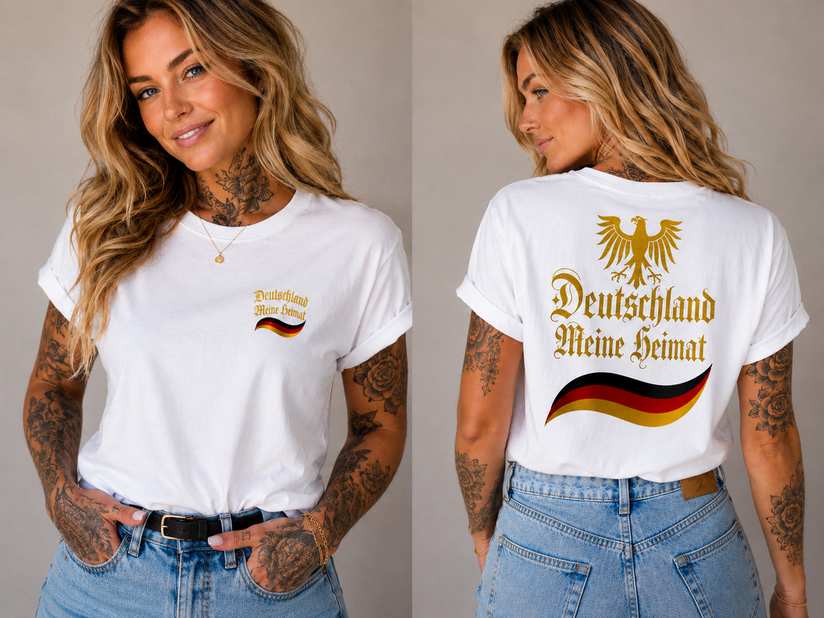 Damen T-Shirt Deutschland meine Heimat im Stil