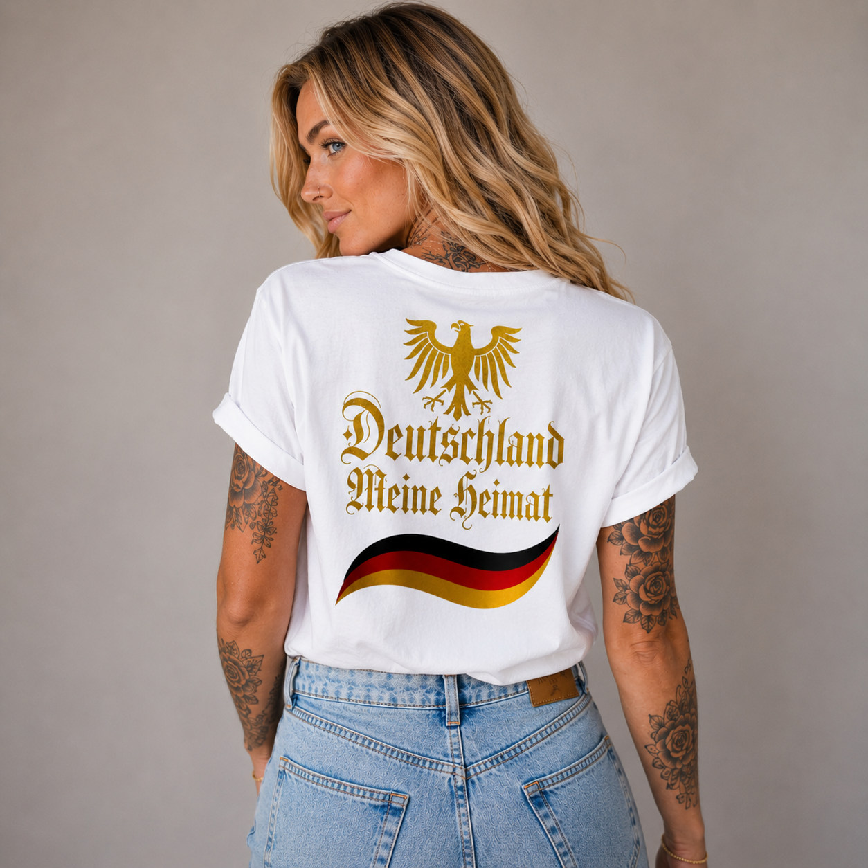 Damen T-Shirt Deutschland meine Heimat im Stil