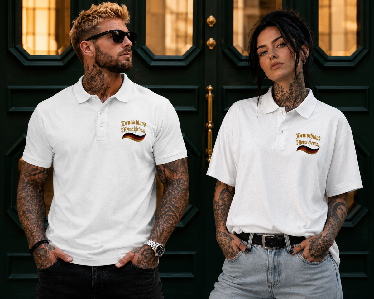 Unisex Poloshirt Deutschland meine Heimat im Stil