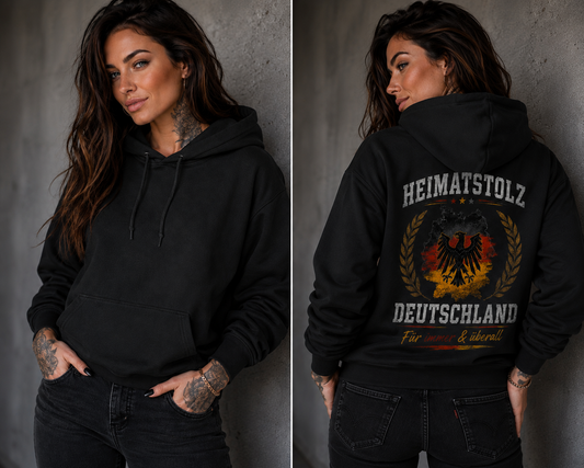 Damen Hoodie Heimatstolz und patriotische Eleganz