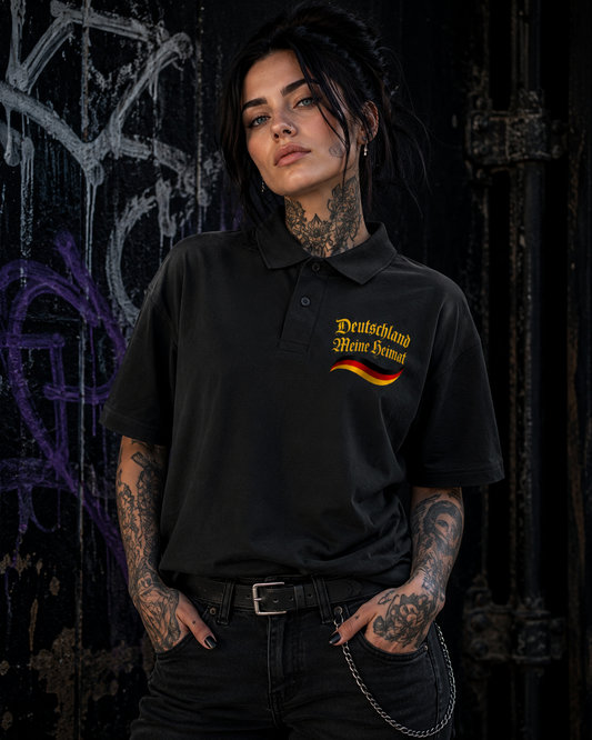 Unisex Poloshirt Deutschland meine Heimat im Stil