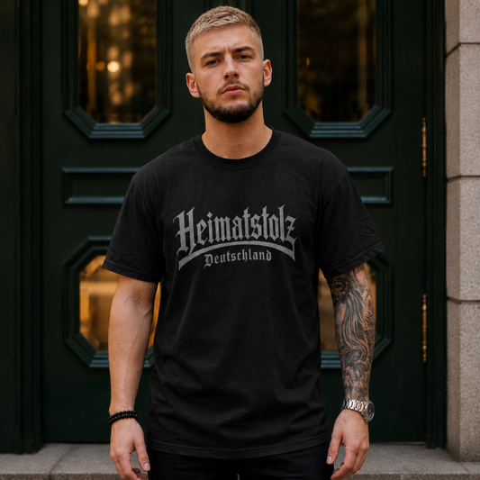 Herren T-Shirt Heimatstolz Deutschland weiß