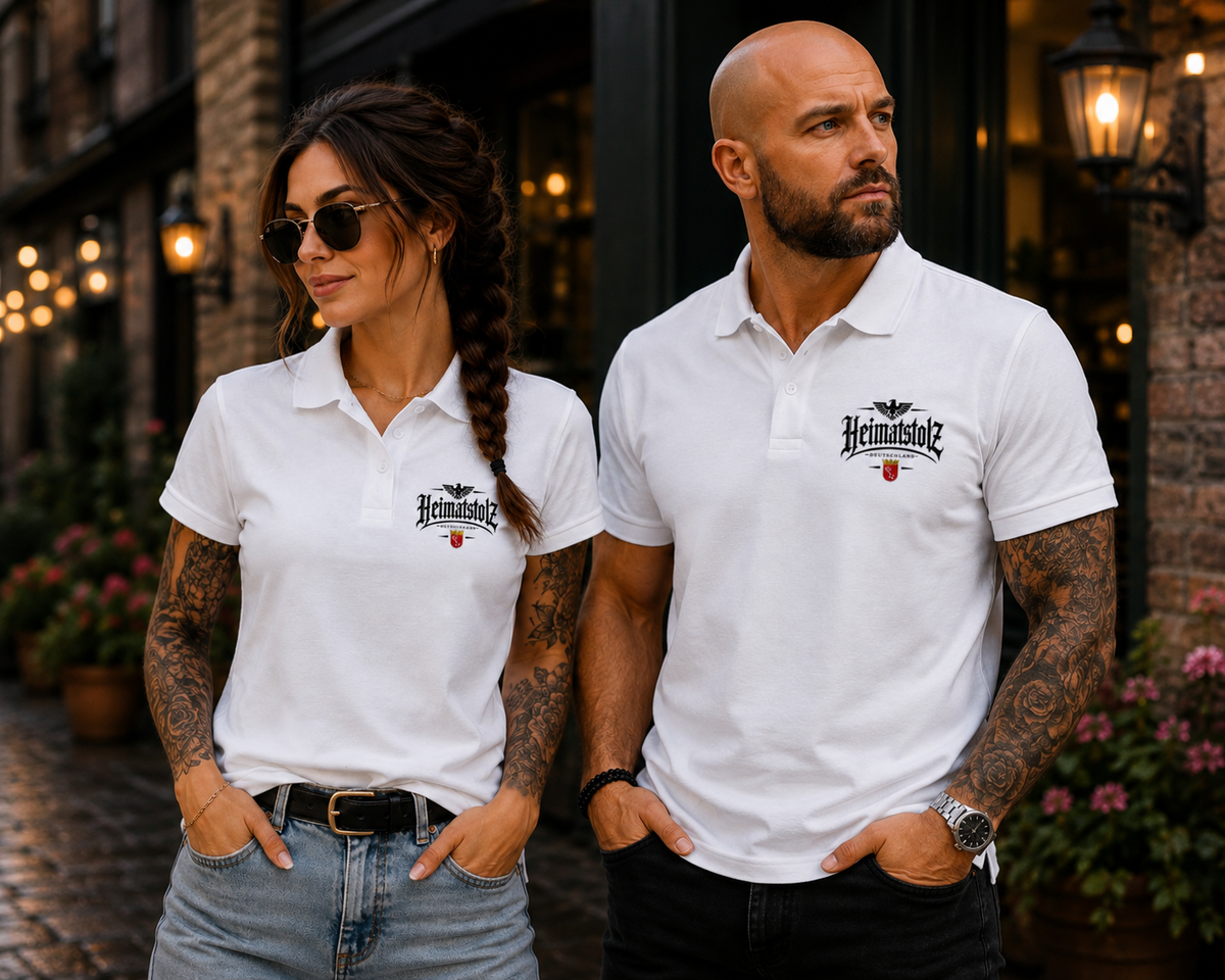 Unisex Poloshirt Heimatstolz Wappen Bremen schwarz