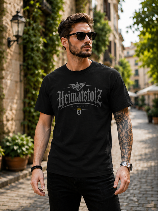 Herren T-Shirt Heimatstolz Wappen Berlin weiß