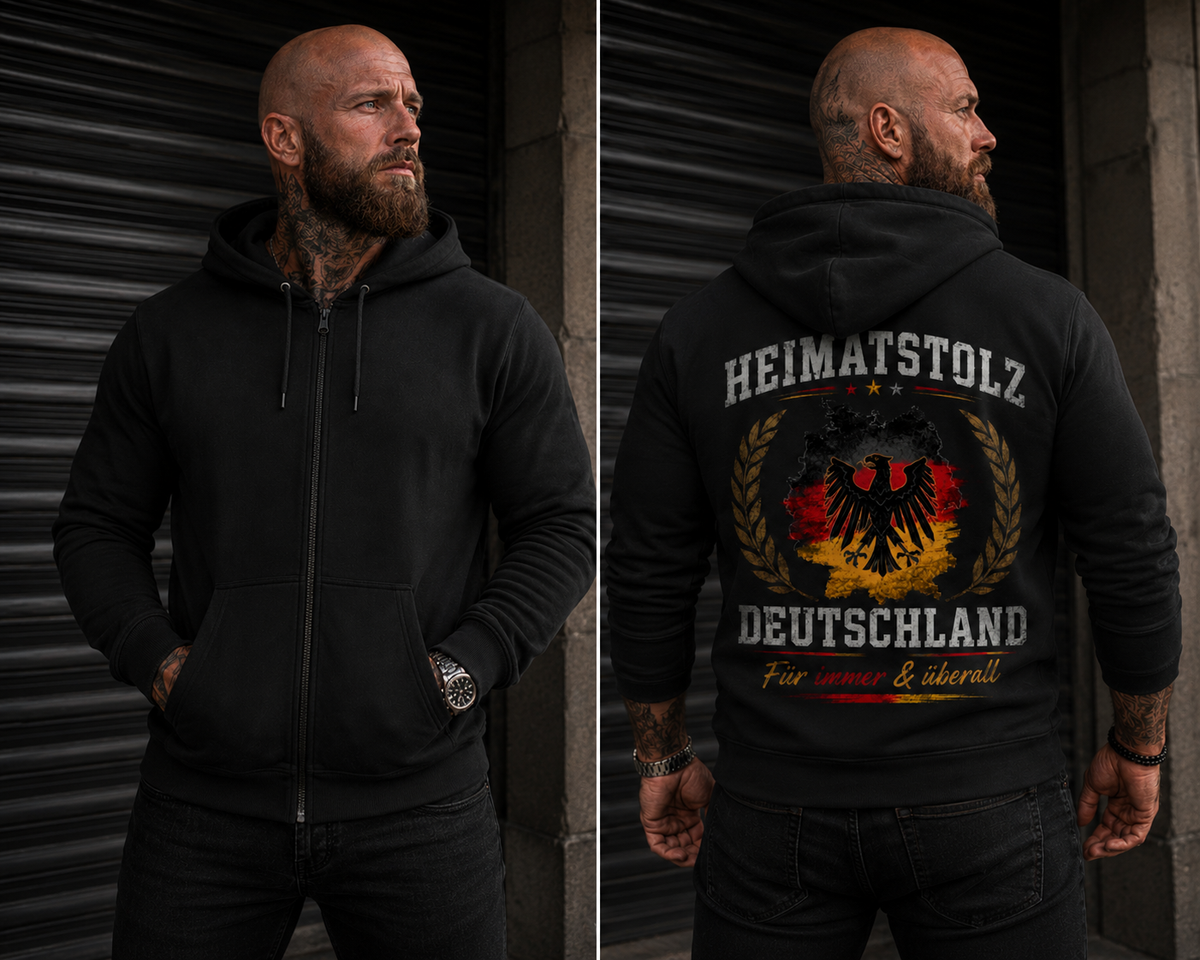 Unisex Zipper Hoodie Heimatstolz und patriotische Eleganz