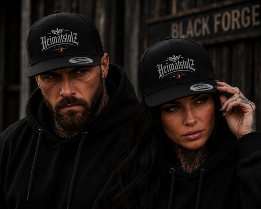 Heimatstolz Deutschland Landwappen Snapback Cap/weißer Druck