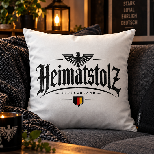 Kopfkissen Heimatstolz Deutschland mit Landwappen schwarz