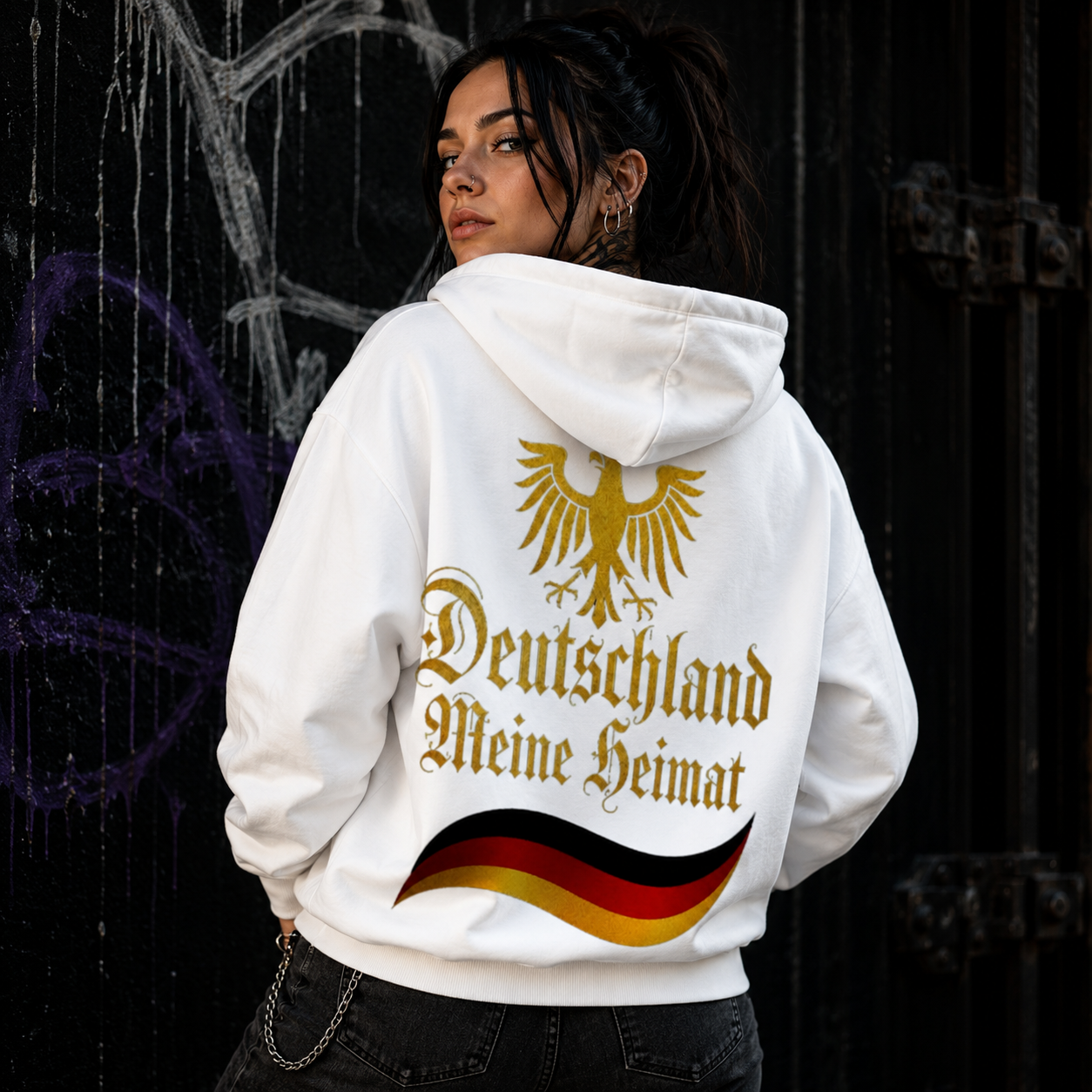 Unisex Zipper Hoodie Deutschland meine Heimat im Stil