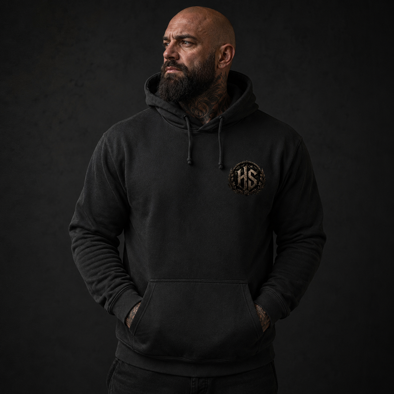 Herren Hoodie HS Logo und Rückenmotiv
