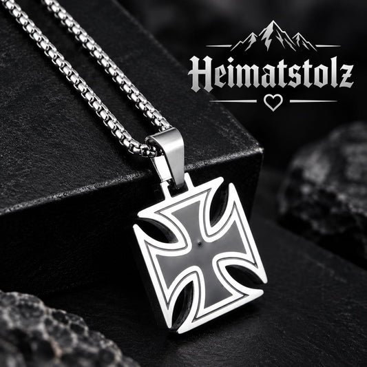 Edelstahl-Halskette „Eisernes Kreuz“