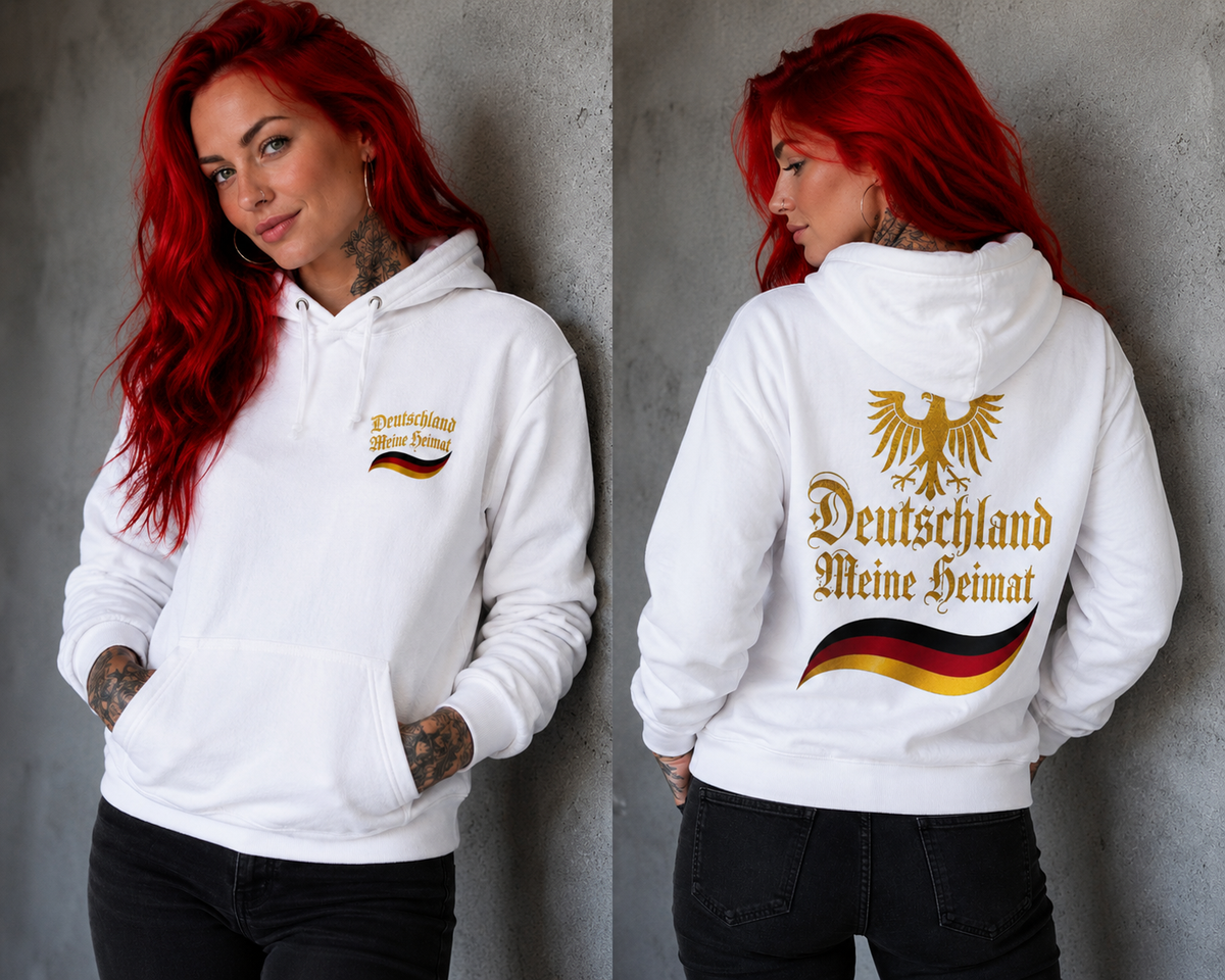 Damen Hoodie Deutschland meine Heimat im Stil