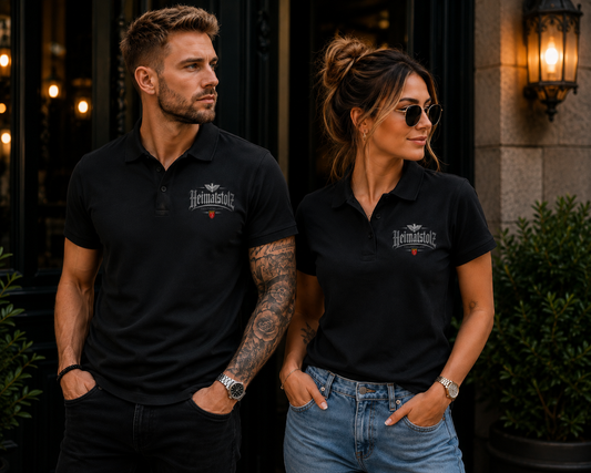 Unisex Poloshirt Heimatstolz Wappen Bremen weiß