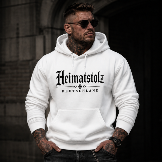 Herren Hoodie Heimatstolz mit deutscher Symbolik schwarz