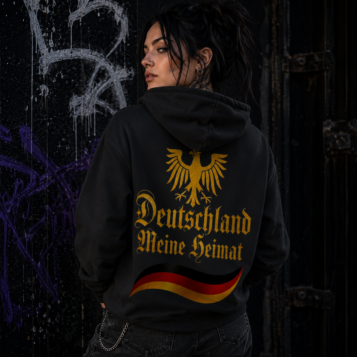 Unisex Zipper Hoodie Deutschland meine Heimat im Stil