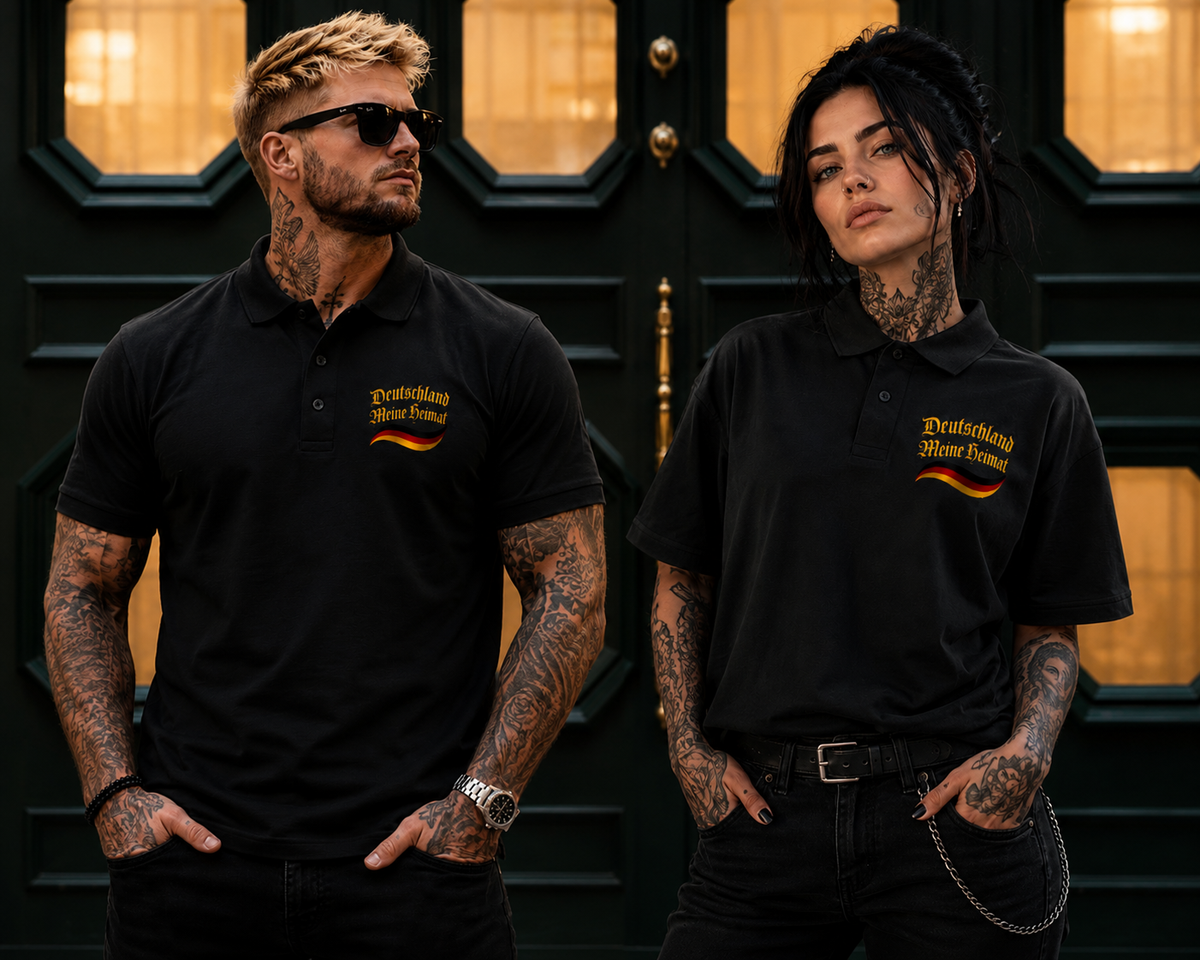 Unisex Poloshirt Deutschland meine Heimat im Stil
