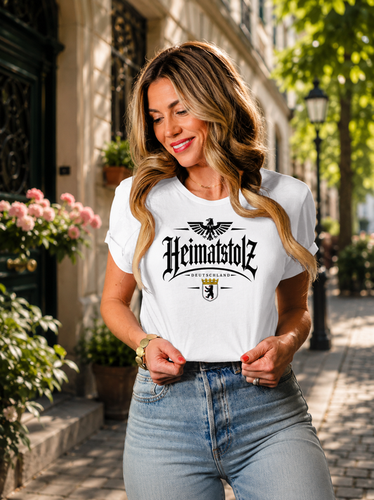 Damen T-Shirt Heimatstolz Wappen Berlin schwarz