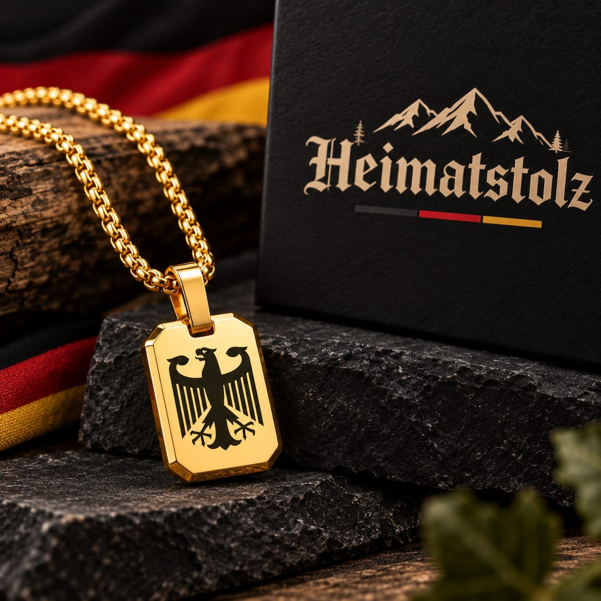 🦅 HEIMATSTOLZ EDELSTAHLKETTE – KLARES ZEICHEN. STARKER LOOK.