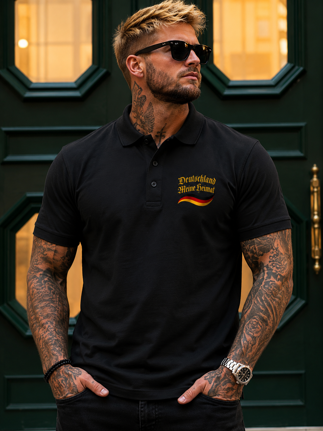 Unisex Poloshirt Deutschland meine Heimat im Stil