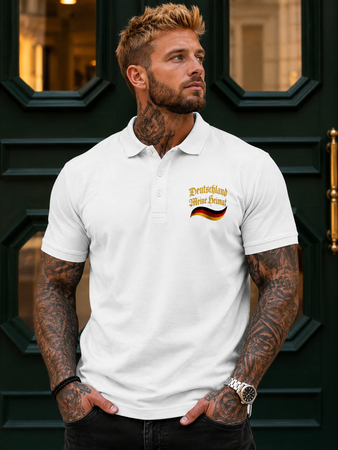 Unisex Poloshirt Deutschland meine Heimat im Stil