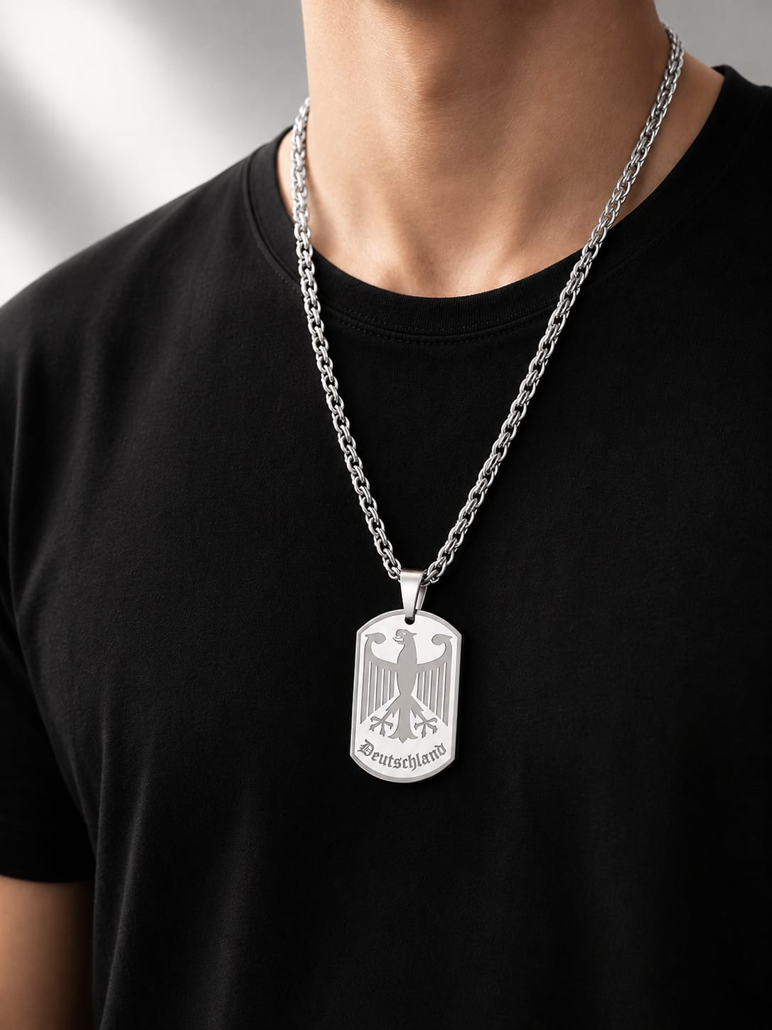Edelstahl Dog Tag „Deutschland“ – Stärke, Stil & Heimatverbundenheit 🇩🇪