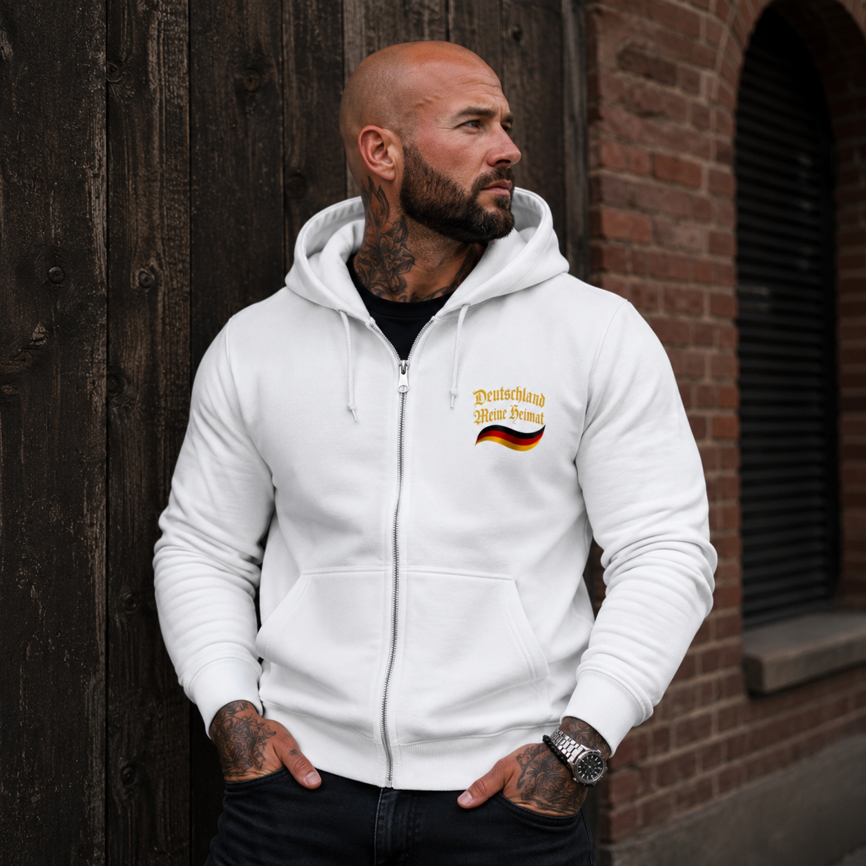 Unisex Zipper Hoodie Deutschland meine Heimat im Stil