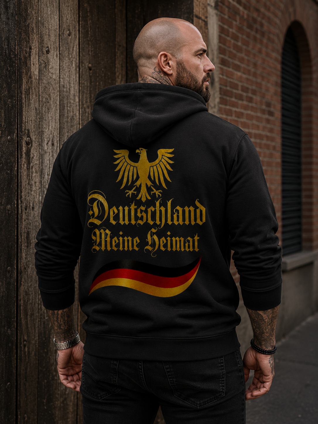 Unisex Zipper Hoodie Deutschland meine Heimat im Stil