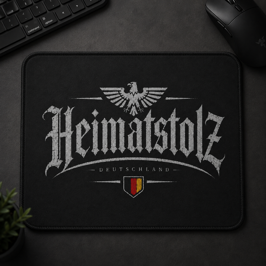 Heimatstolz Deutschland Landwappen Mousepad/weißer Druck