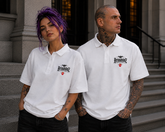 Unisex Poloshirt Heimatstolz Wappen Niedersachsen schwarz