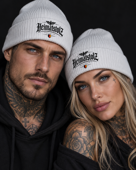 Beanie Heimatstolz Deutschland mit Landwappen schwarz