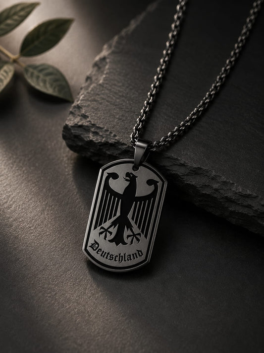 Edelstahl Dog Tag „Deutschland“ – Stärke, Stil & Heimatverbundenheit 🇩🇪