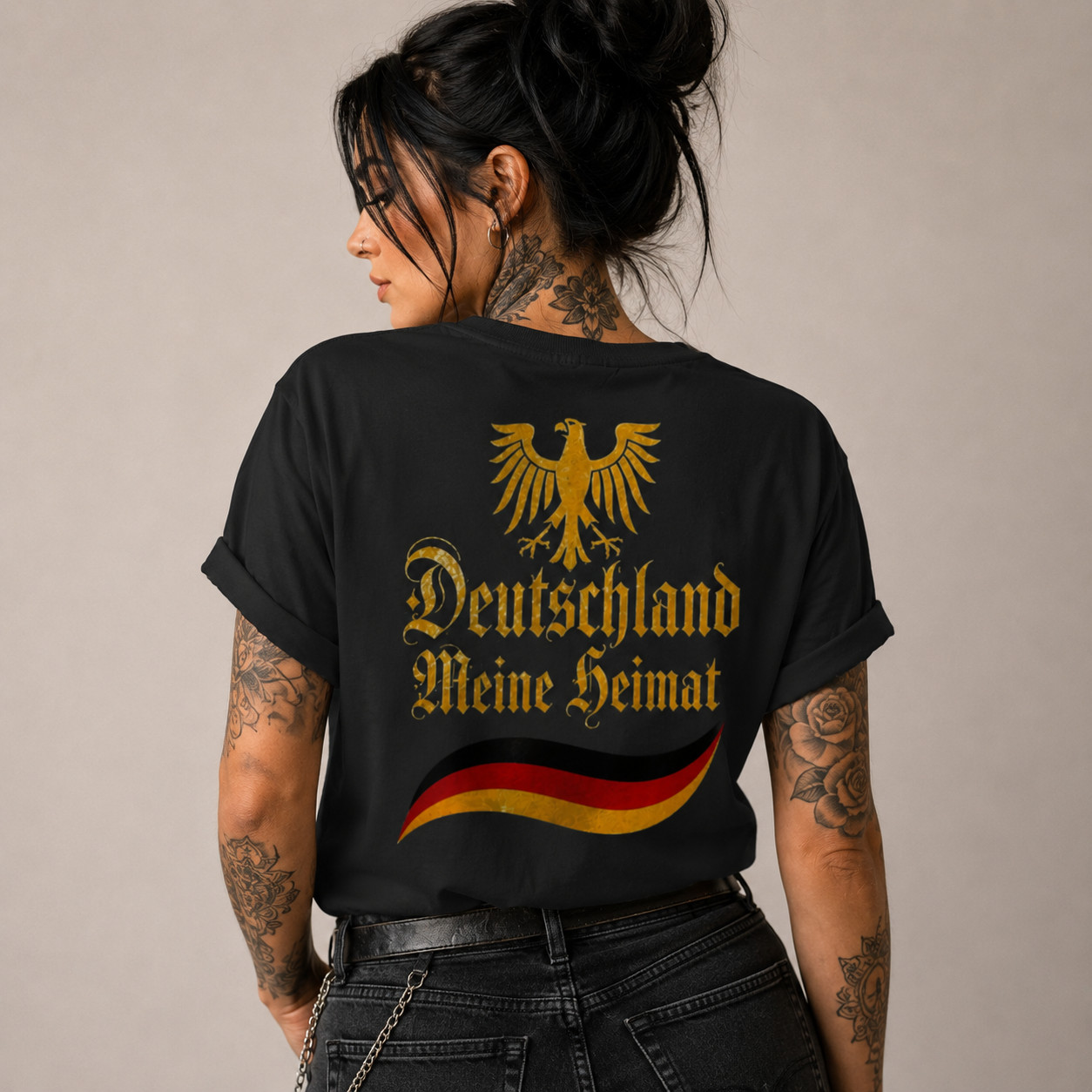 Damen T-Shirt Deutschland meine Heimat im Stil