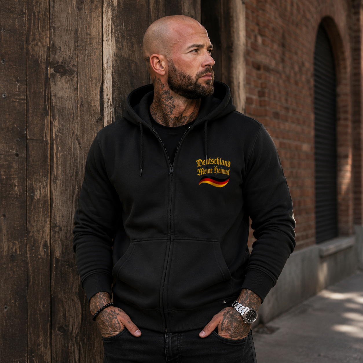 Unisex Zipper Hoodie Deutschland meine Heimat im Stil
