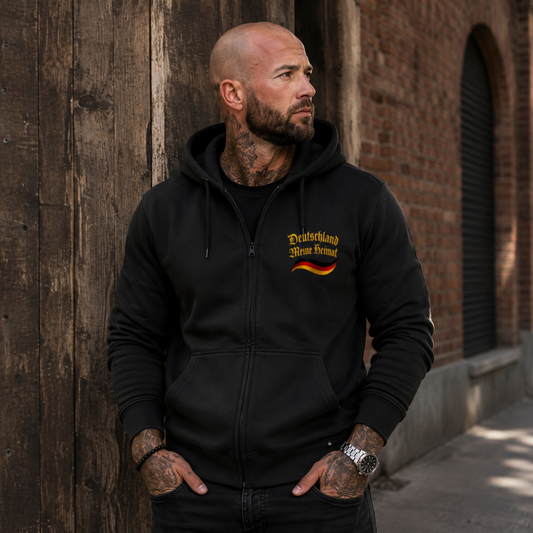 Unisex Zipper Hoodie Deutschland meine Heimat im Stil