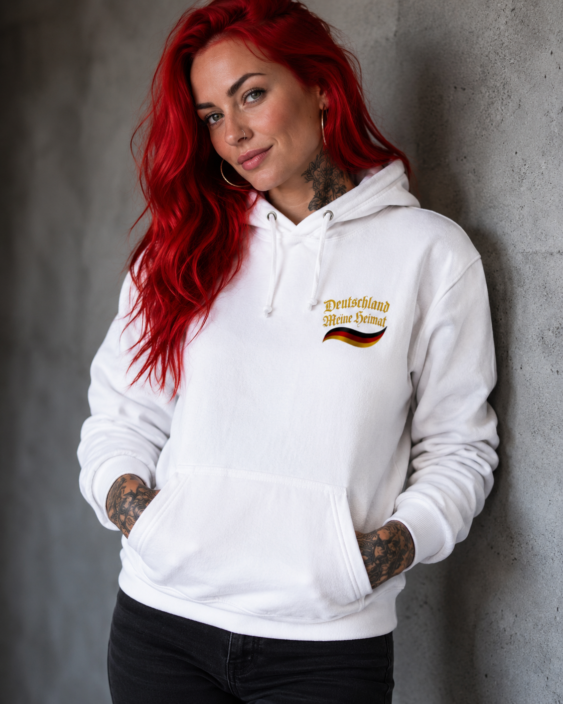 Damen Hoodie Deutschland meine Heimat im Stil