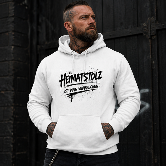 Herren Hoodie Graffiti-Kunst Heimatstolz schwarz