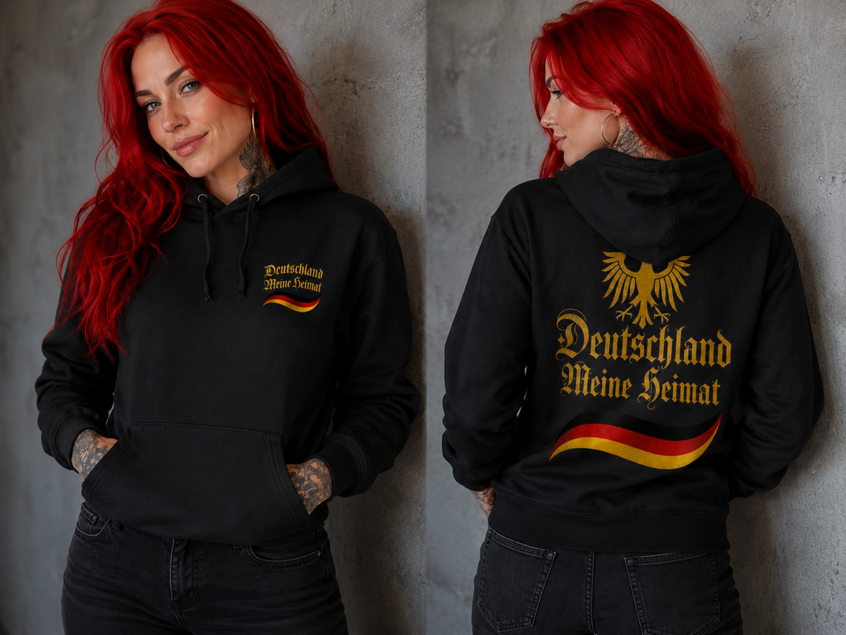 Damen Hoodie Deutschland meine Heimat im Stil