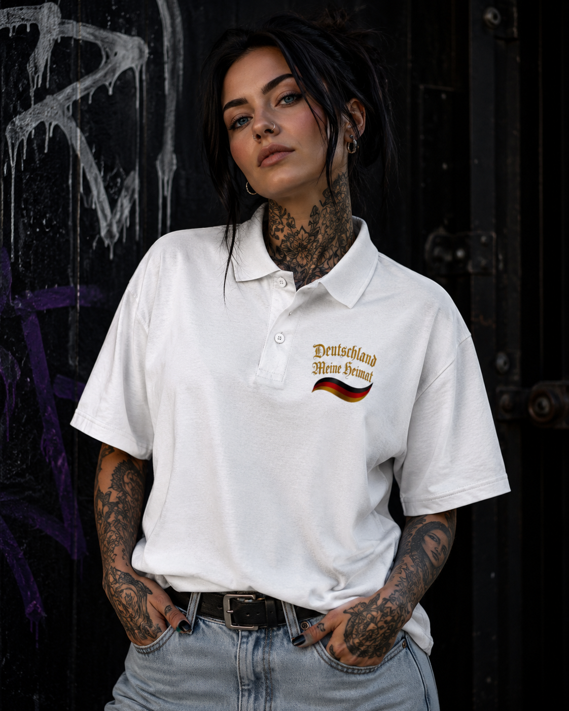 Unisex Poloshirt Deutschland meine Heimat im Stil