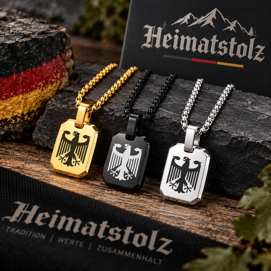 🦅 HEIMATSTOLZ EDELSTAHLKETTE – KLARES ZEICHEN. STARKER LOOK.