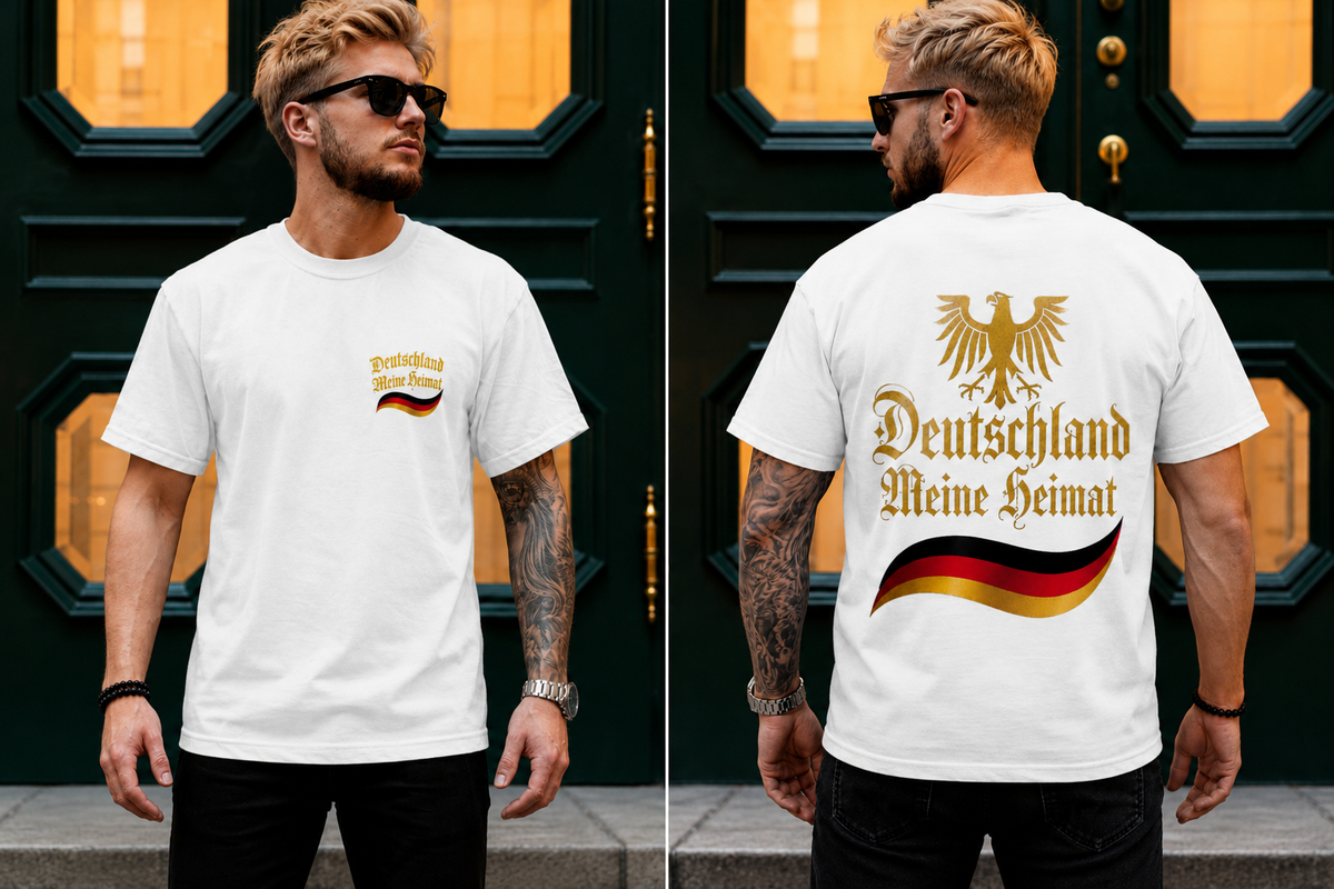 Herren T-Shirt Deutschland meine Heimat mit Stil
