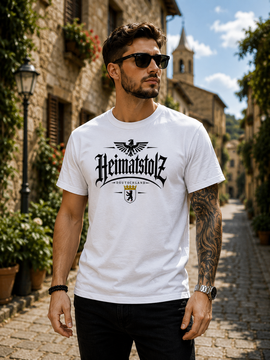 Herren T-Shirt Heimatstolz Wappen Berlin schwarz