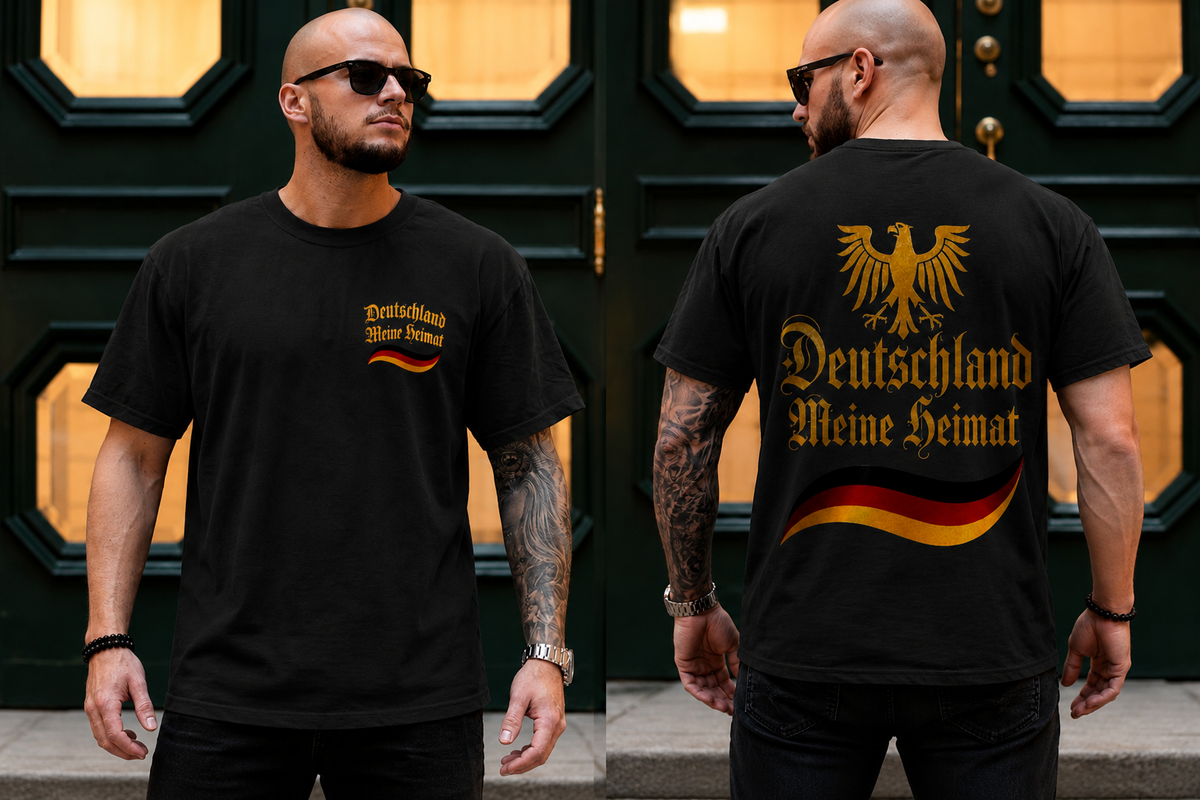 Herren T-Shirt Deutschland meine Heimat mit Stil