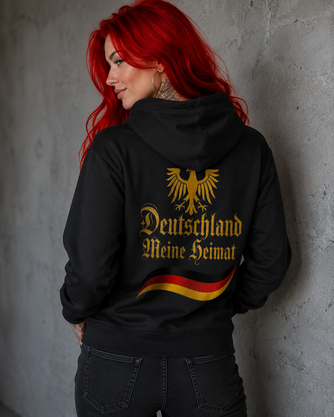 Damen Hoodie Deutschland meine Heimat im Stil