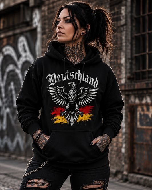 Damen Hoodie „Deutschland – Stolz & Stärke“