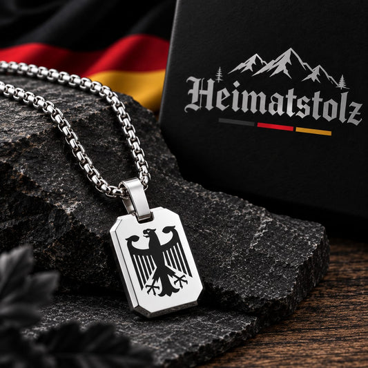 🦅 HEIMATSTOLZ EDELSTAHLKETTE – KLARES ZEICHEN. STARKER LOOK.