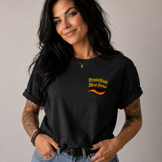 Damen T-Shirt Deutschland meine Heimat im Stil
