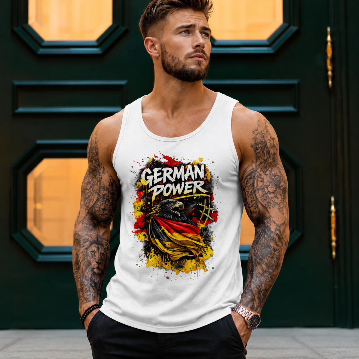 Herren Basic Tank Top German Power